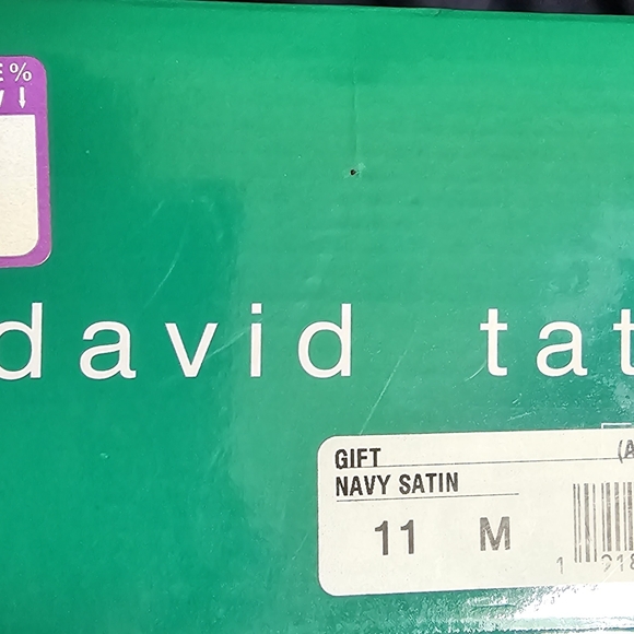 Shoes Navy Blue Satin with rhinestones size 11 - Picture 3 of 3